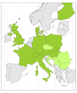 Countries covered: AT, DE, CH, FR, IT, UK, DK, FI, PL, SK, HU, RO, BG, CZ, SV, RS, HR